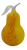 Szklany Owoc Gruszka Szklana ŻÓŁTA