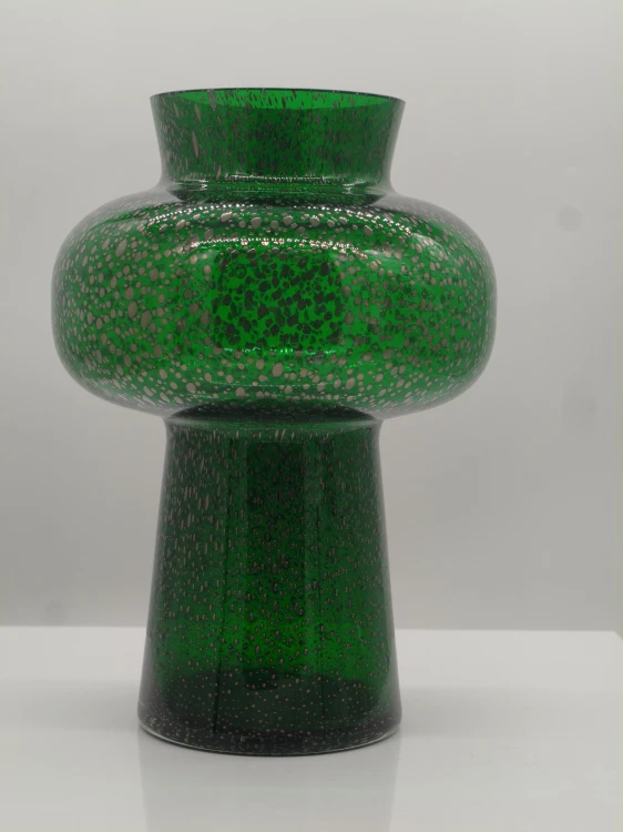 Szklany wazon artystyczny DUKLA Wenecki Szmaragd – polskie szkło handmade – 26 cm