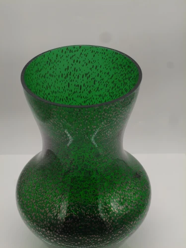 Szklany wazon artystyczny PARMA Wenecki Szmaragd – polskie szkło handmade – 28 cm
