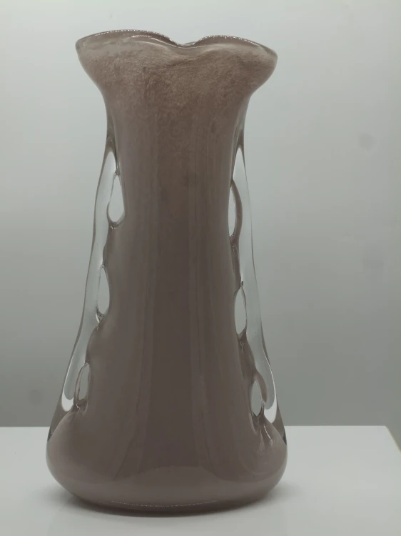 Szklany wazon artystyczny Płetwa Rekina K-MAUVE – polskie szkło handmade – 31 cm
